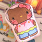 Tan Kitty Plush Double-Sided Charm