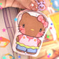 Tan Kitty Plush Double-Sided Charm