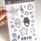 Headphone Bunny 3D Puffy Sticker Sheet