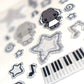 Headphone Bunny 3D Puffy Sticker Sheet
