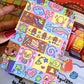 Digital Noise Leatherette Notebook and Sticker Sheet
