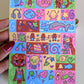Digital Noise Leatherette Notebook and Sticker Sheet
