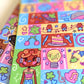 Digital Noise Leatherette Notebook and Sticker Sheet