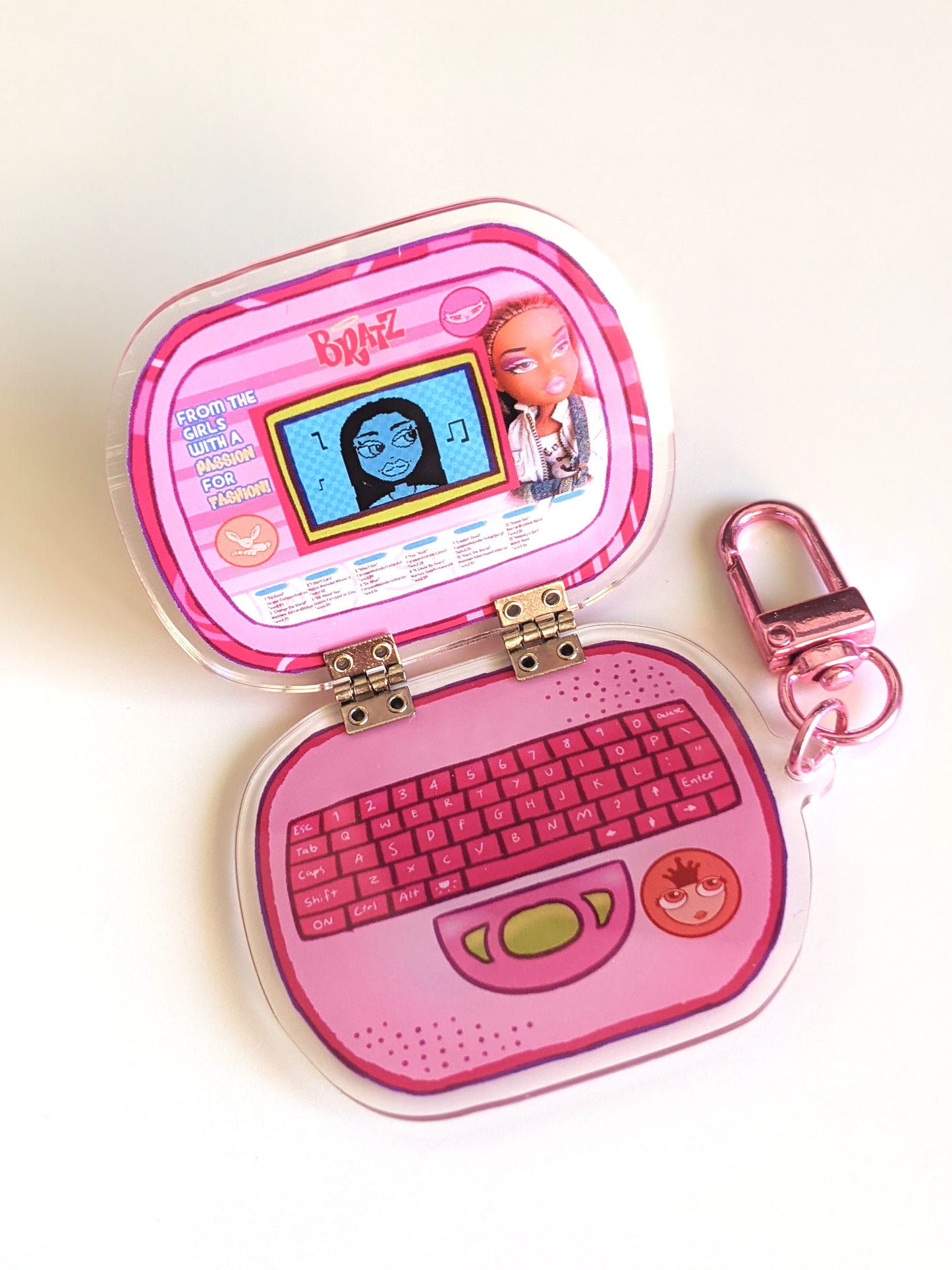 Bratz Laptop Double-Sided Acrylic Hinged Charm