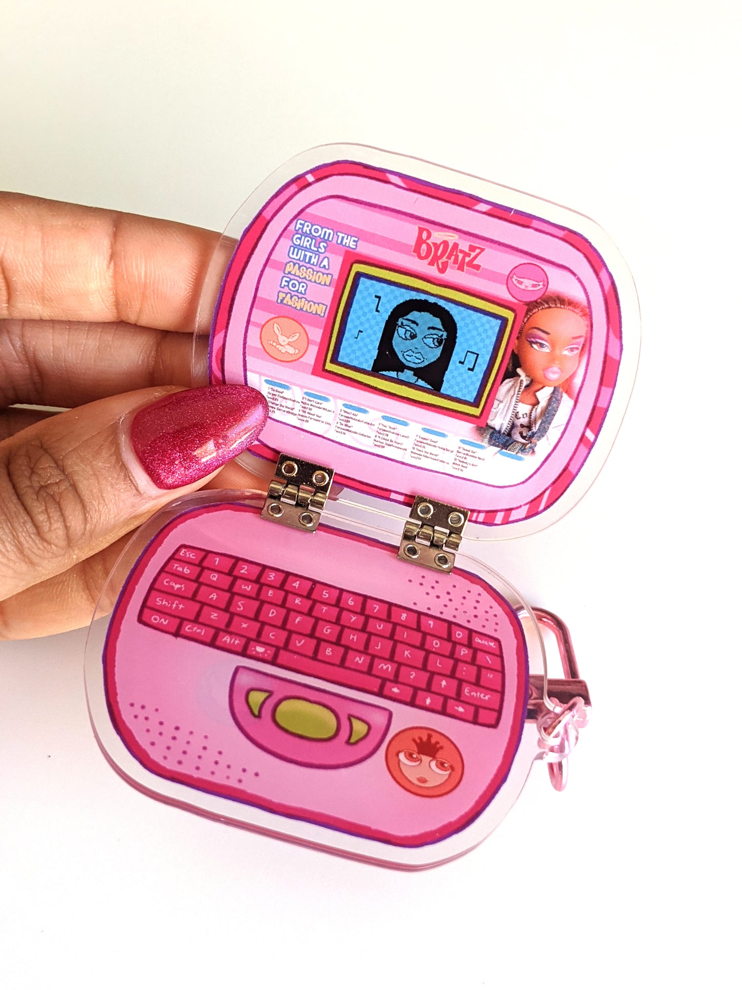 Bratz Laptop Double-Sided Acrylic Hinged Charm