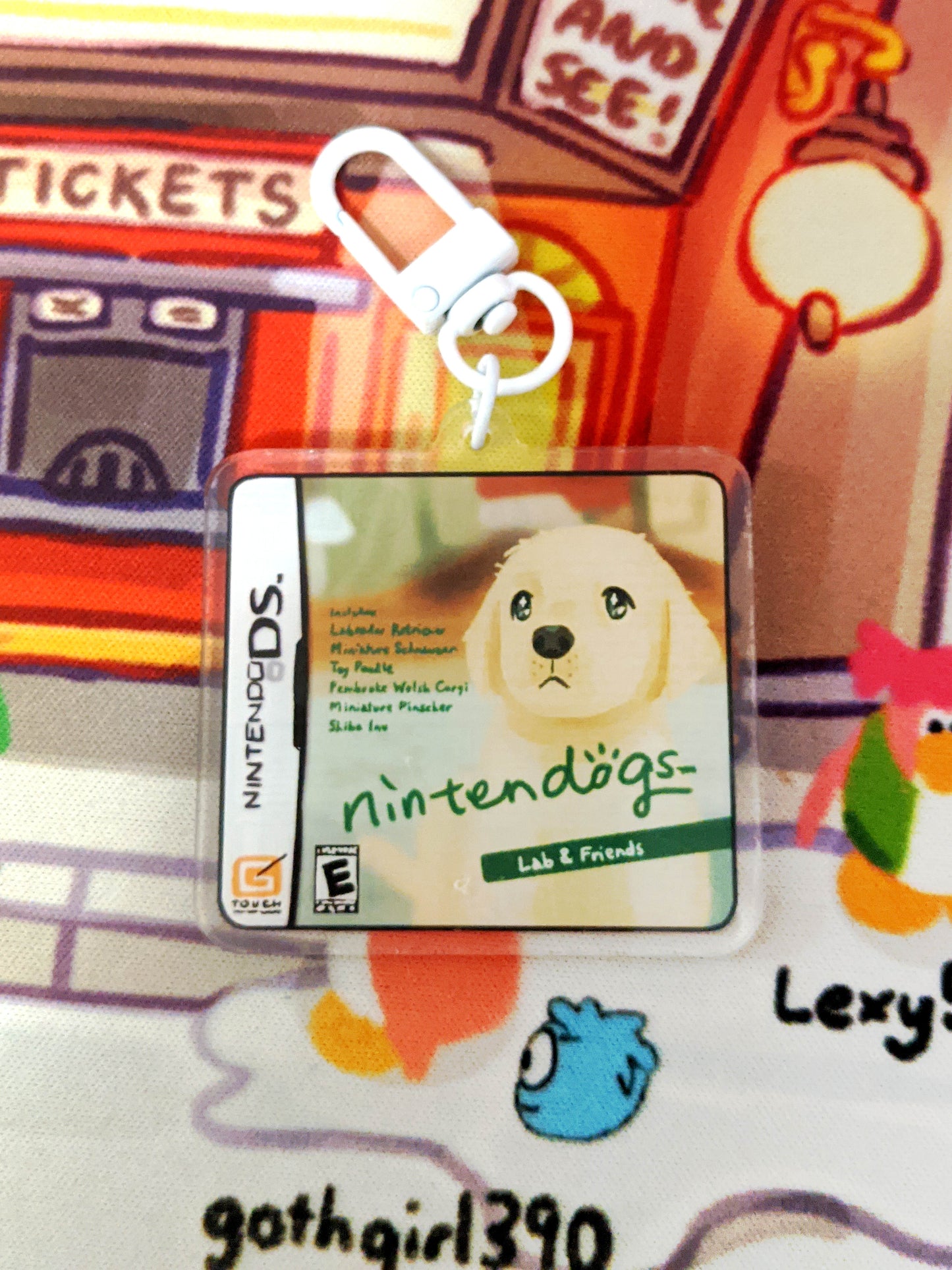 Virtual Dogs Double-Sided Acrylic Charm