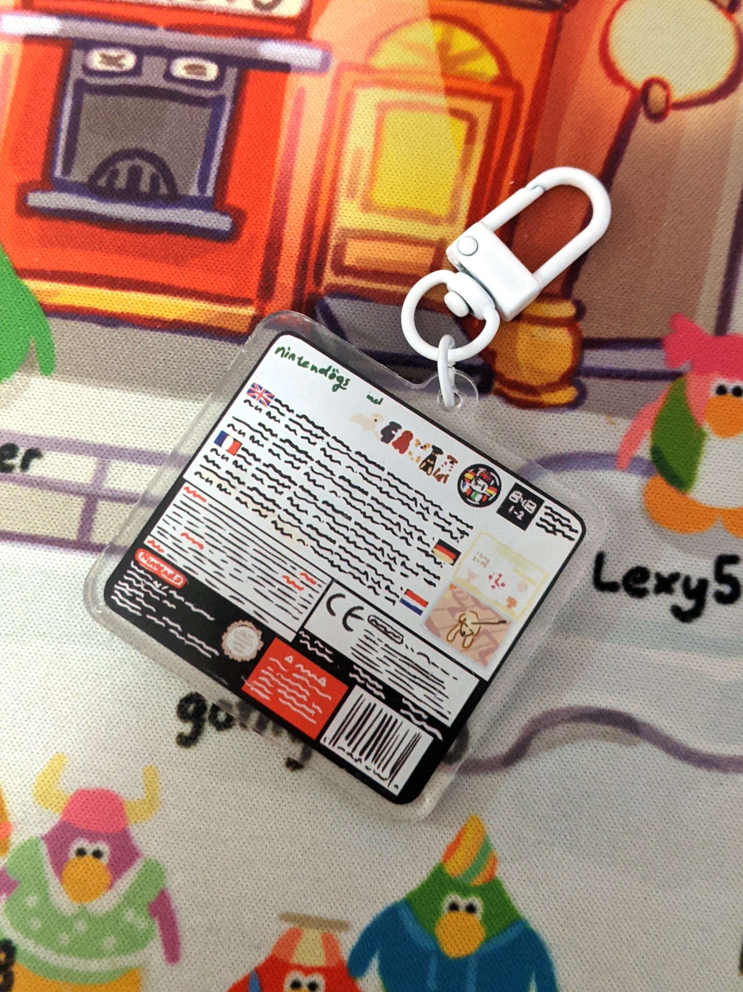 Virtual Dogs Double-Sided Acrylic Charm