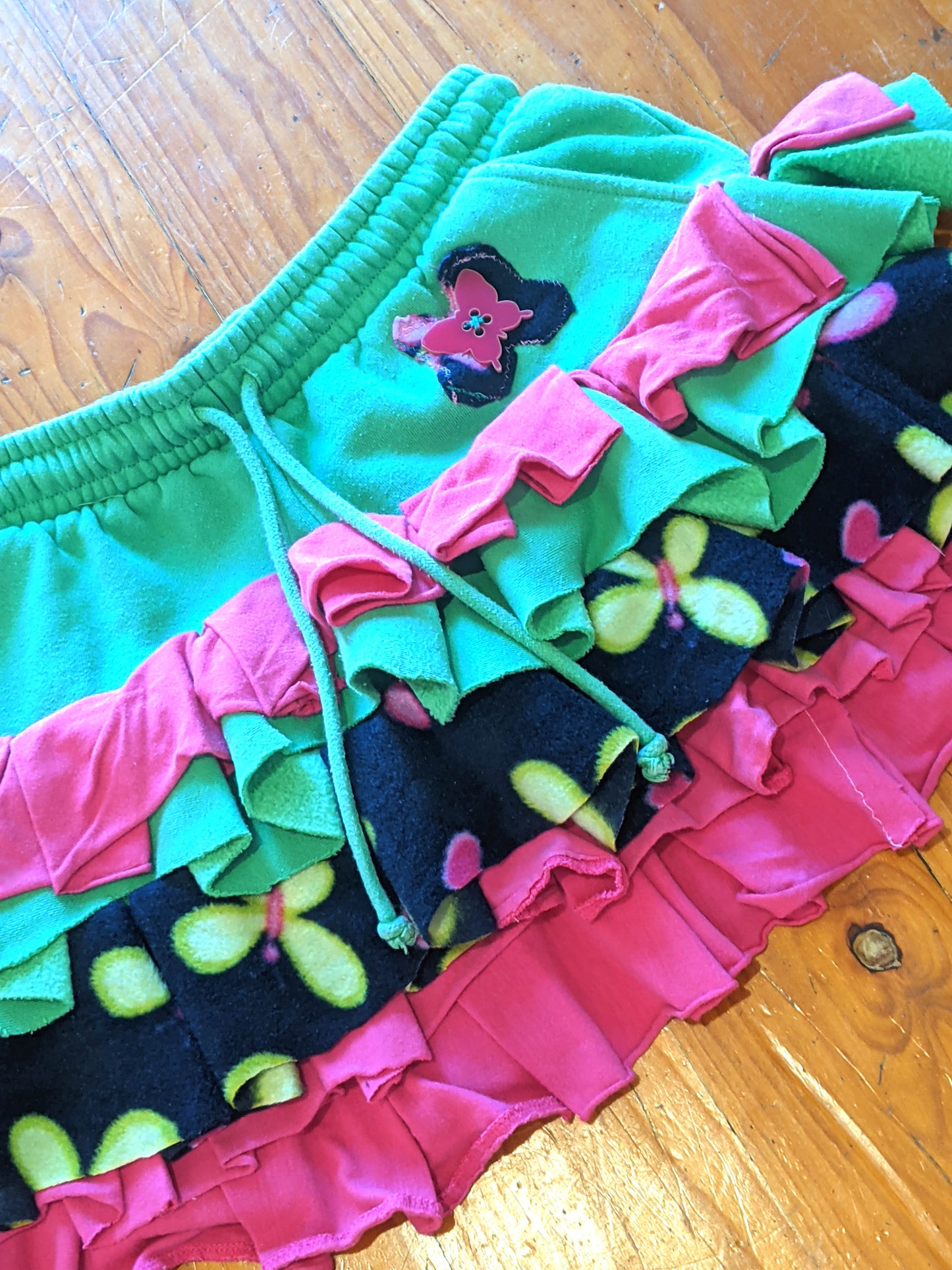 Butterfly Pink and Green Skirt