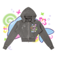 I Love Life Vintage Washed Cropped Fleece Hoodie