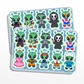 Cosplay Alien Sticker Sheet