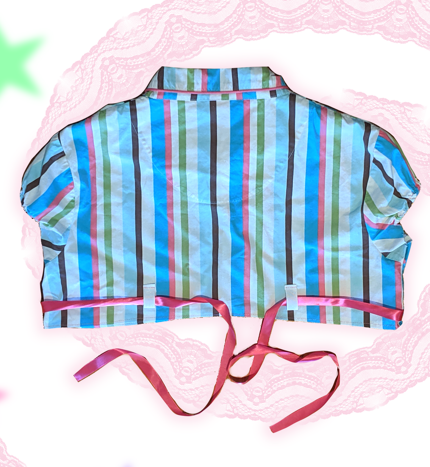 Circus Striped Cropped Blouse