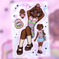 Bunny Toy Girl Print