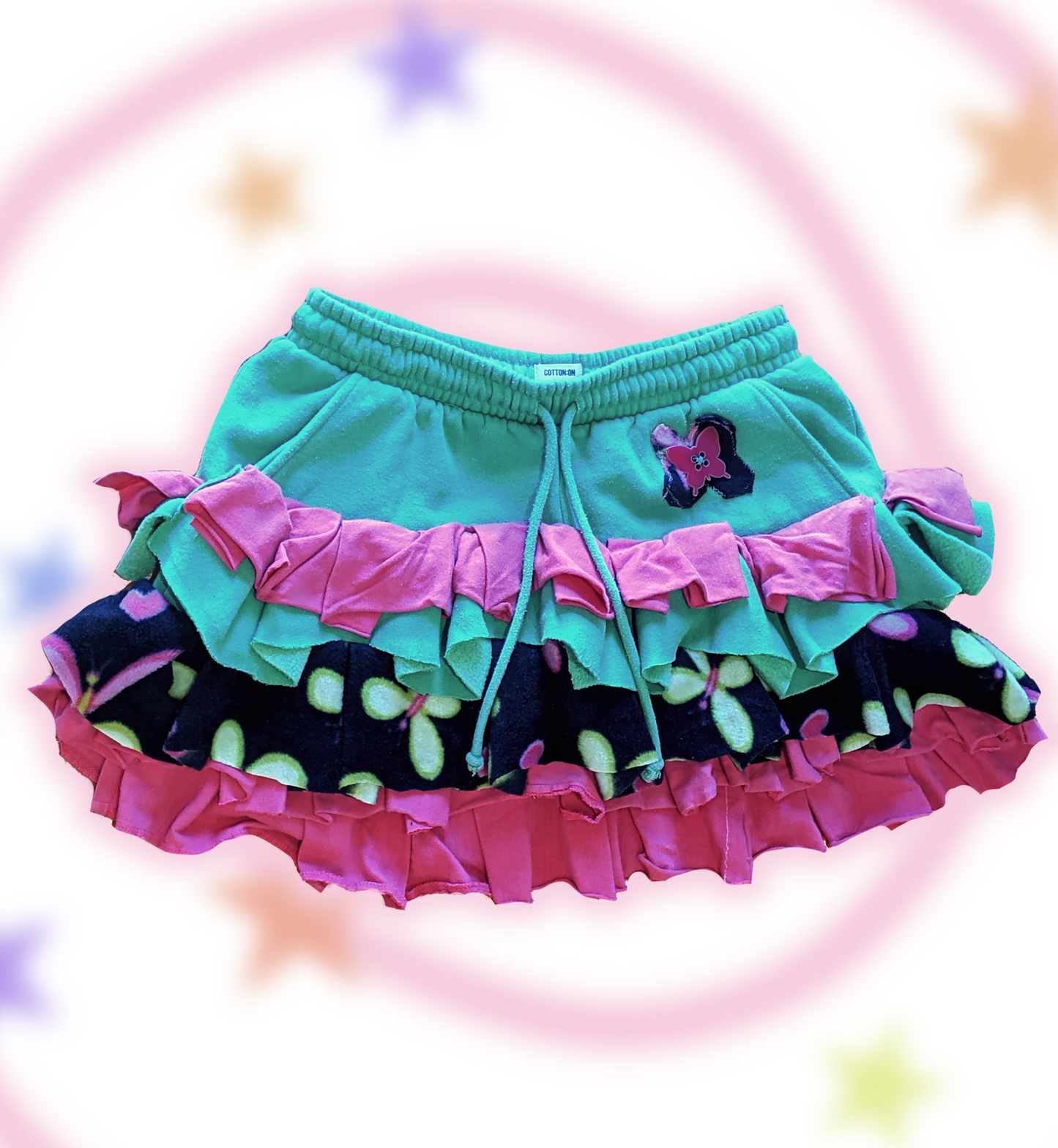 Butterfly Pink and Green Skirt