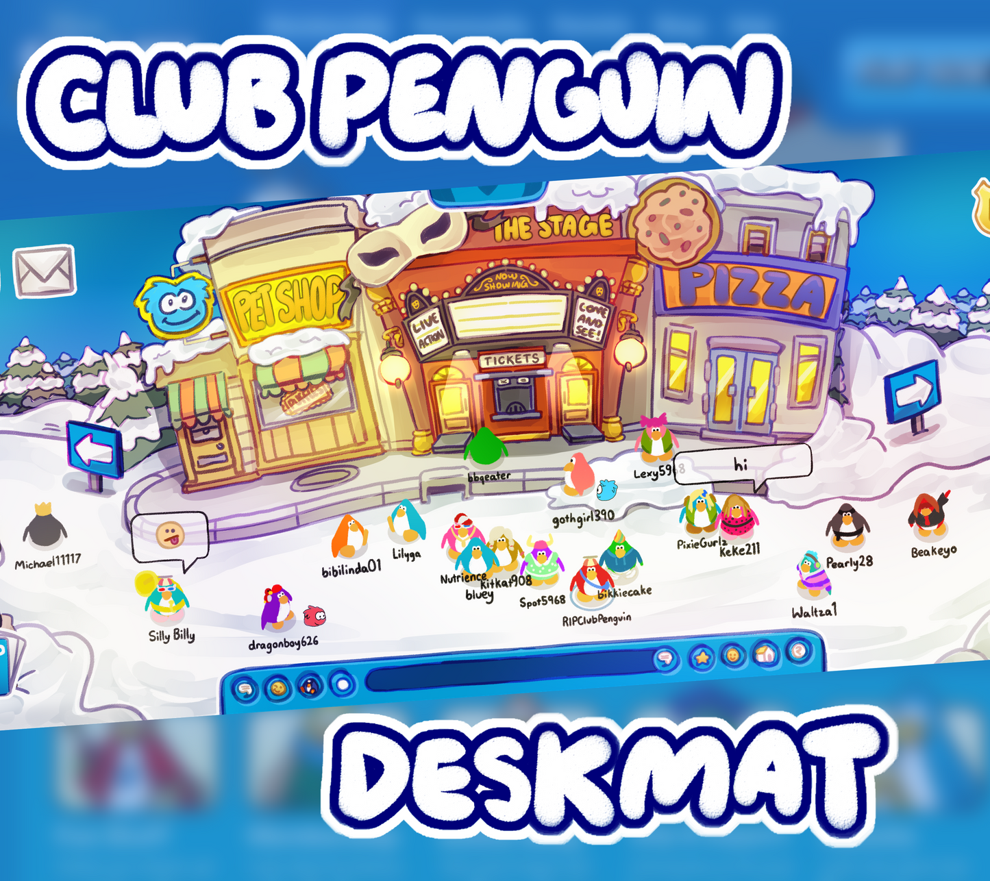 Club Penguin Deskmat