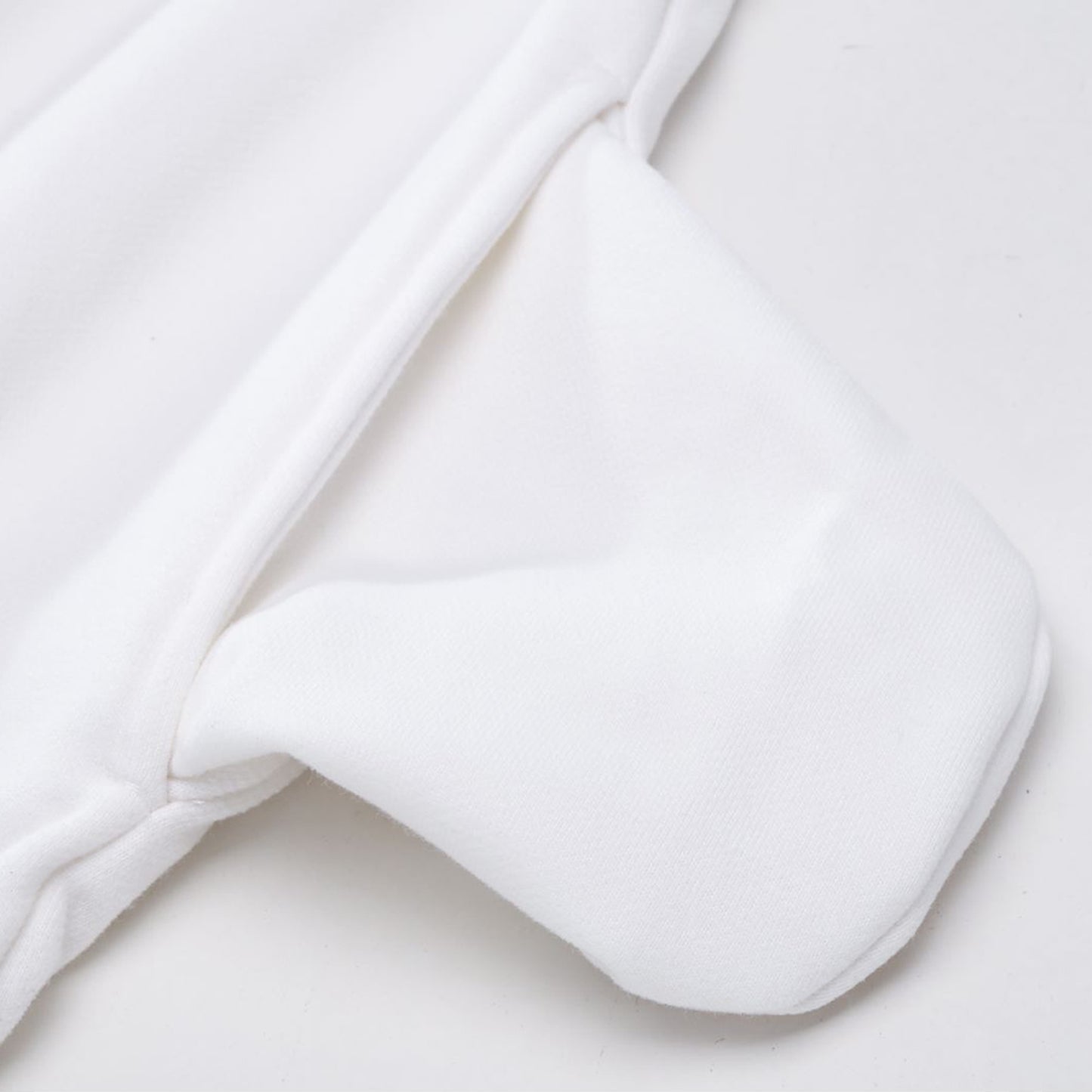 Headphone Bunny White Heavyweight Hidden Pocket Fleece Hoodie