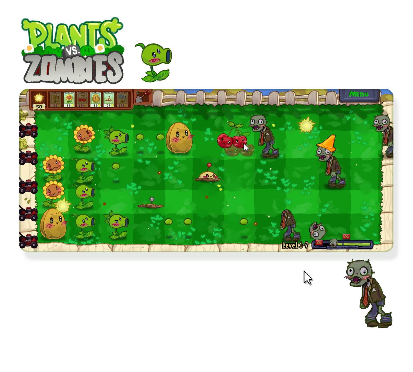 Plants vs Zombies Deskmat