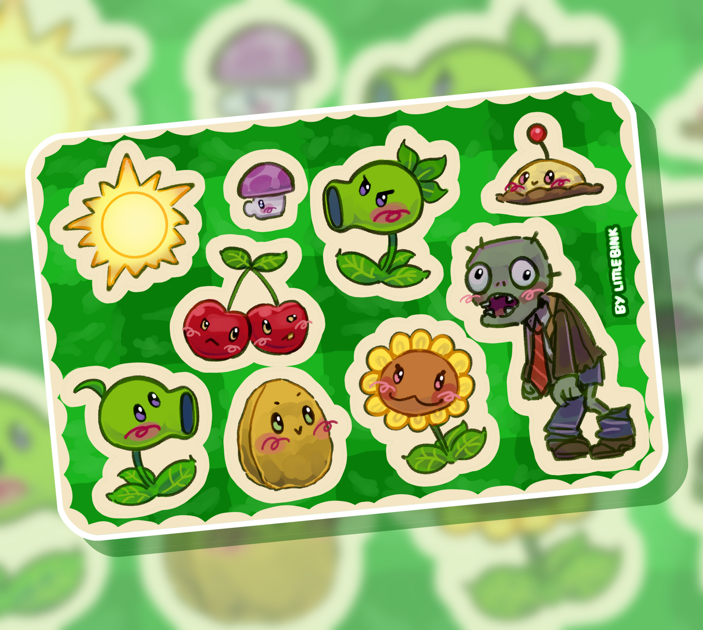 Plants VS Zombies Sticker Sheet