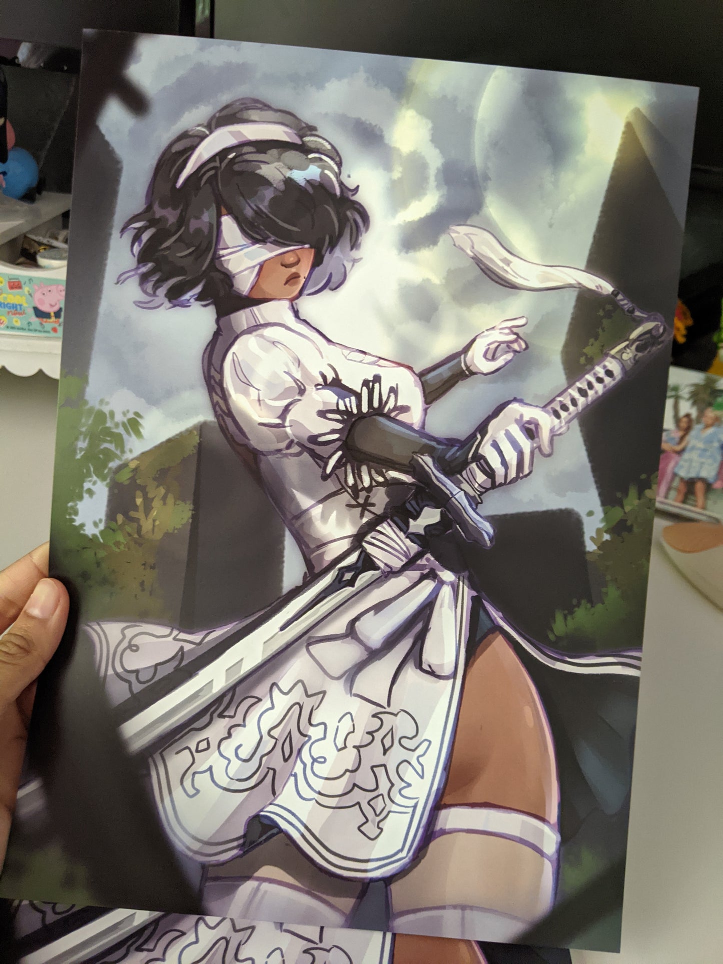 Nier Automata 2P Art Print