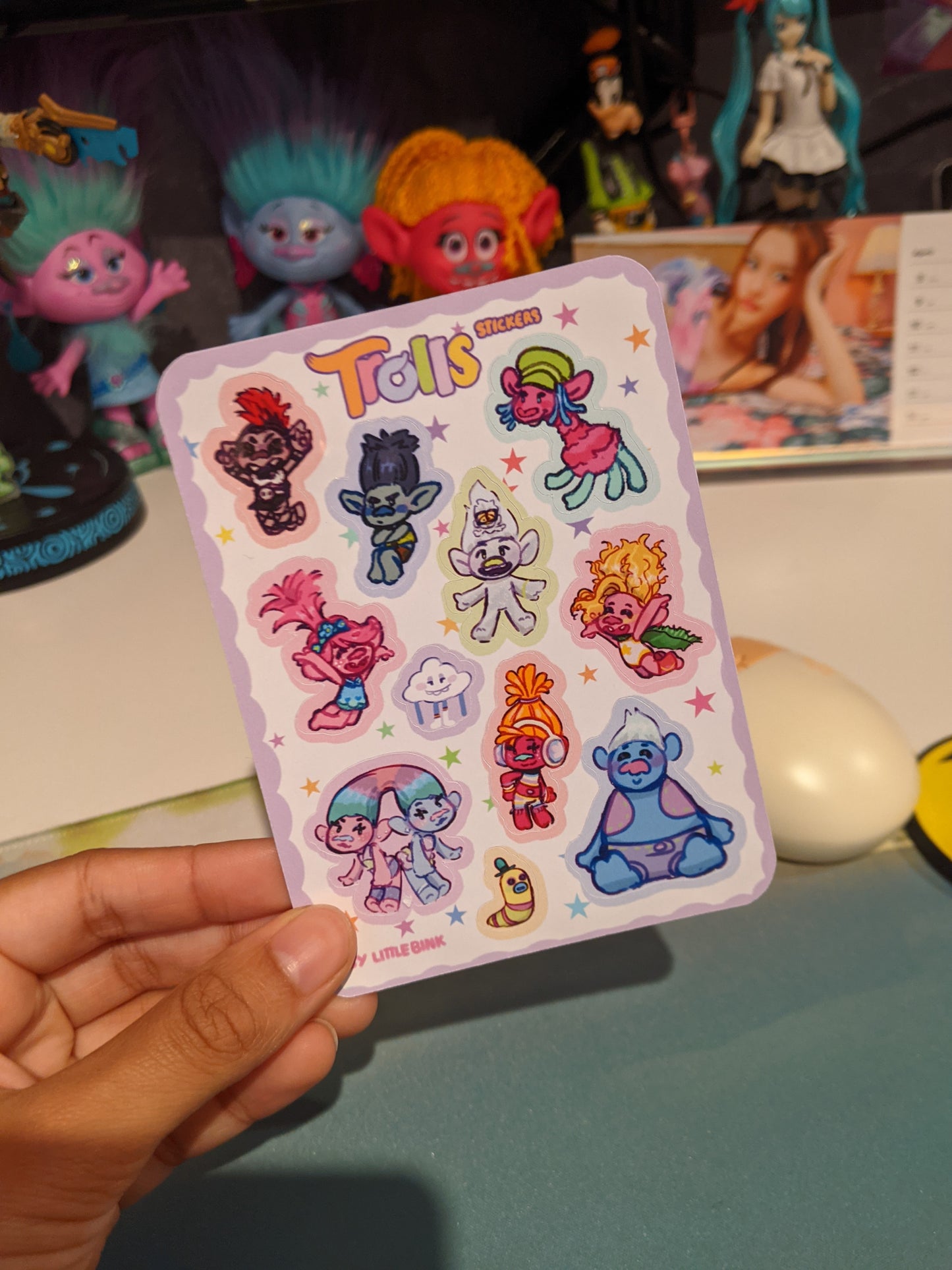 Trolls Sticker Sheet