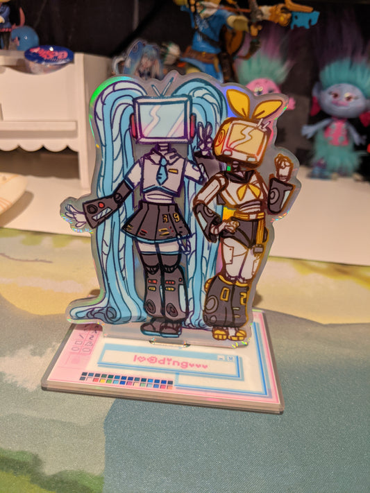 Computer Head Vocaloid Acrylic Standee