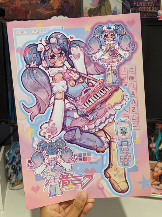 Miku Magazine Cover Art Print