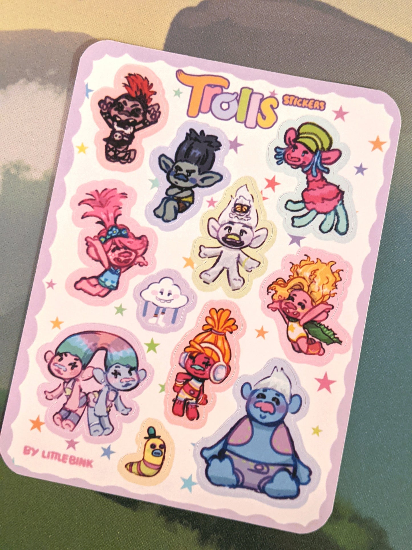 Trolls Sticker Sheet