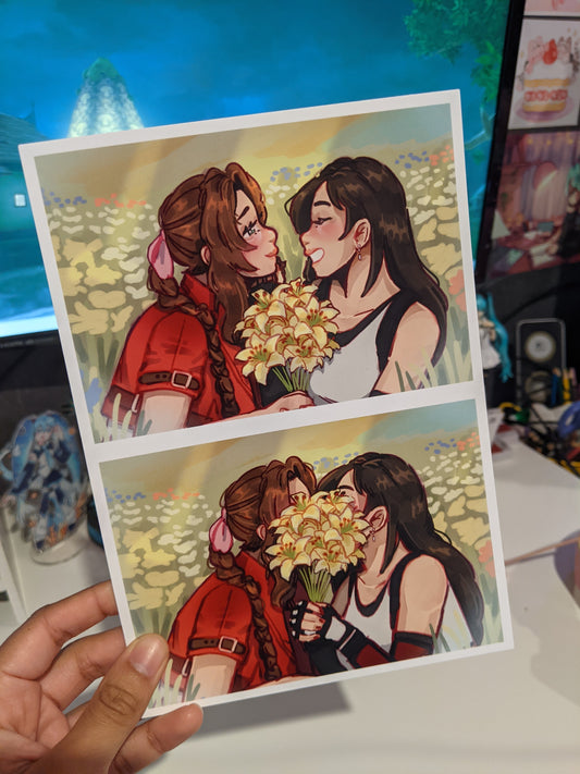 Tifa and Aerith Art Print