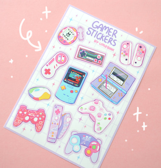 Cutie Gamer Sticker Sheet