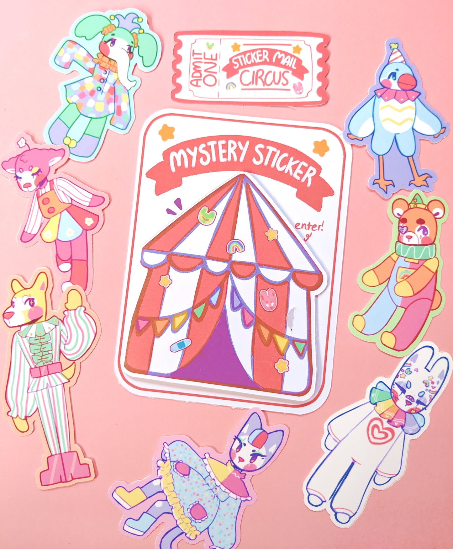 Sticker Mail Circus Mystery Stickers