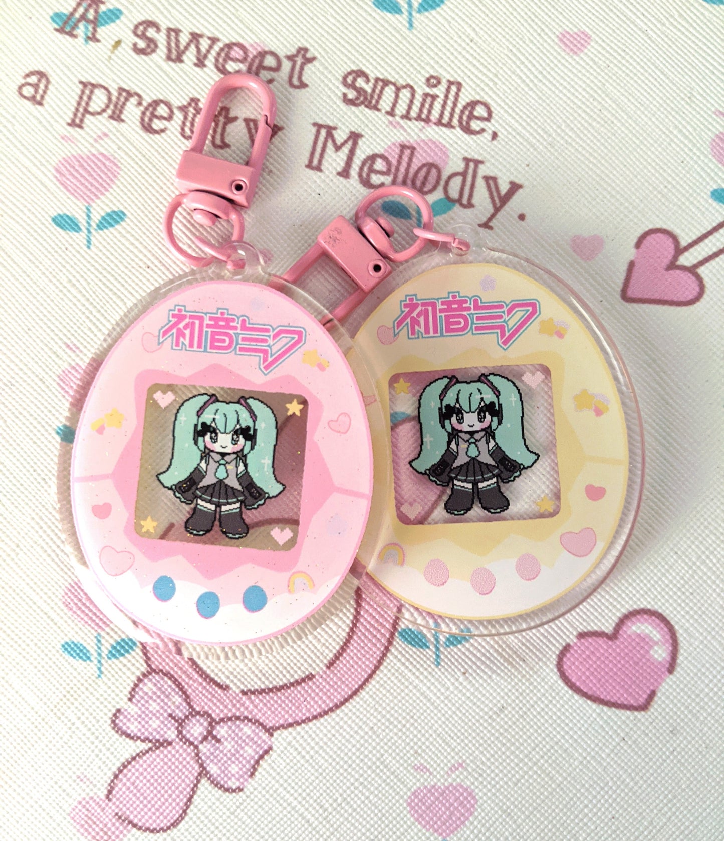 Tamagotchi Miku Double-Sided Acrylic Charm