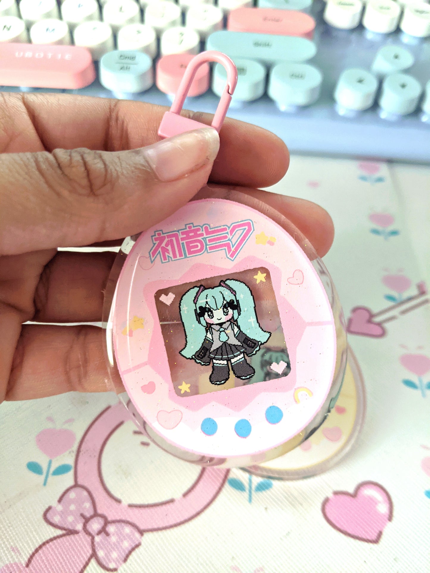 Tamagotchi Miku Double-Sided Acrylic Charm