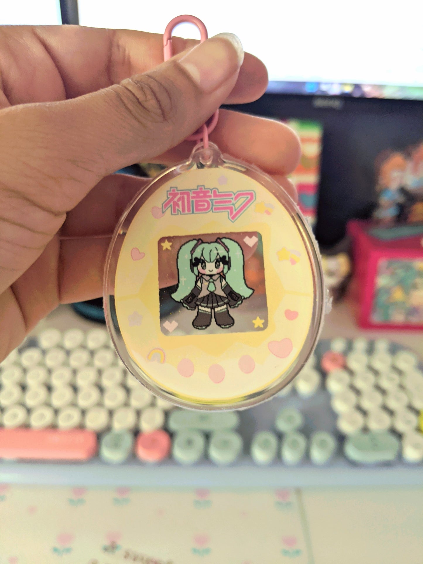 Tamagotchi Miku Double-Sided Acrylic Charm