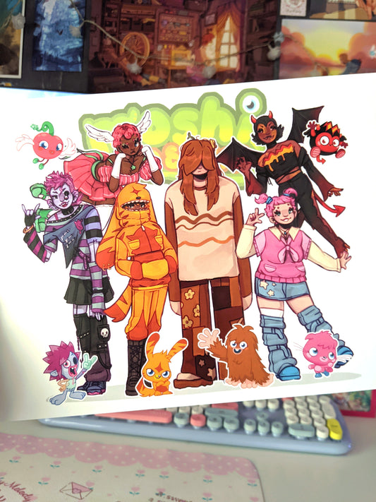 Moshi Monsters Art Print